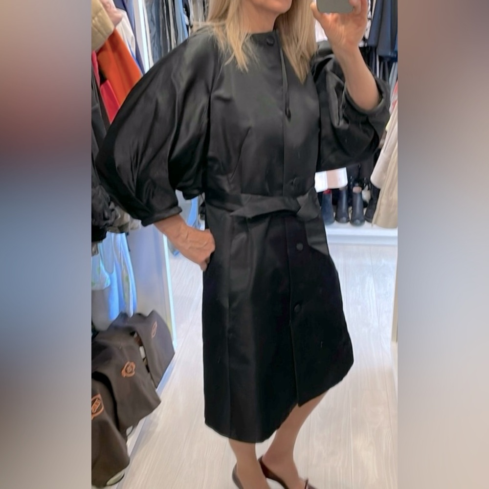 Martin Grant Paris Black Wing Back Dress Coat